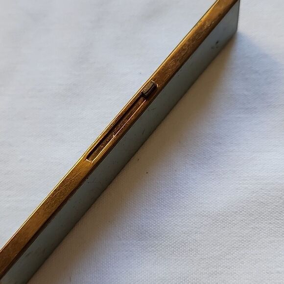 Vintage 1950's Brass and Guilded Enamel Comb with Handpainted Florals - Picture 4 of 8